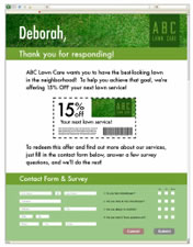 Personalized Landing Pages and Coupon Codes Personalized Landing Pages and Coupon Codes